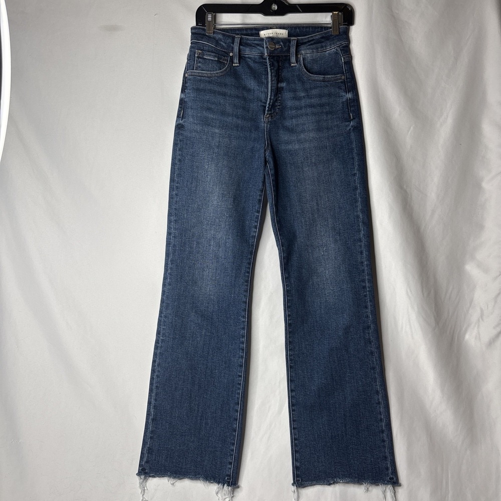 RISEN Los Angeles PSA21158 5/27 High Rise Tummy Control Straight Raw Hem Jeans